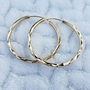 18k Gold Plated Hoop Earrings